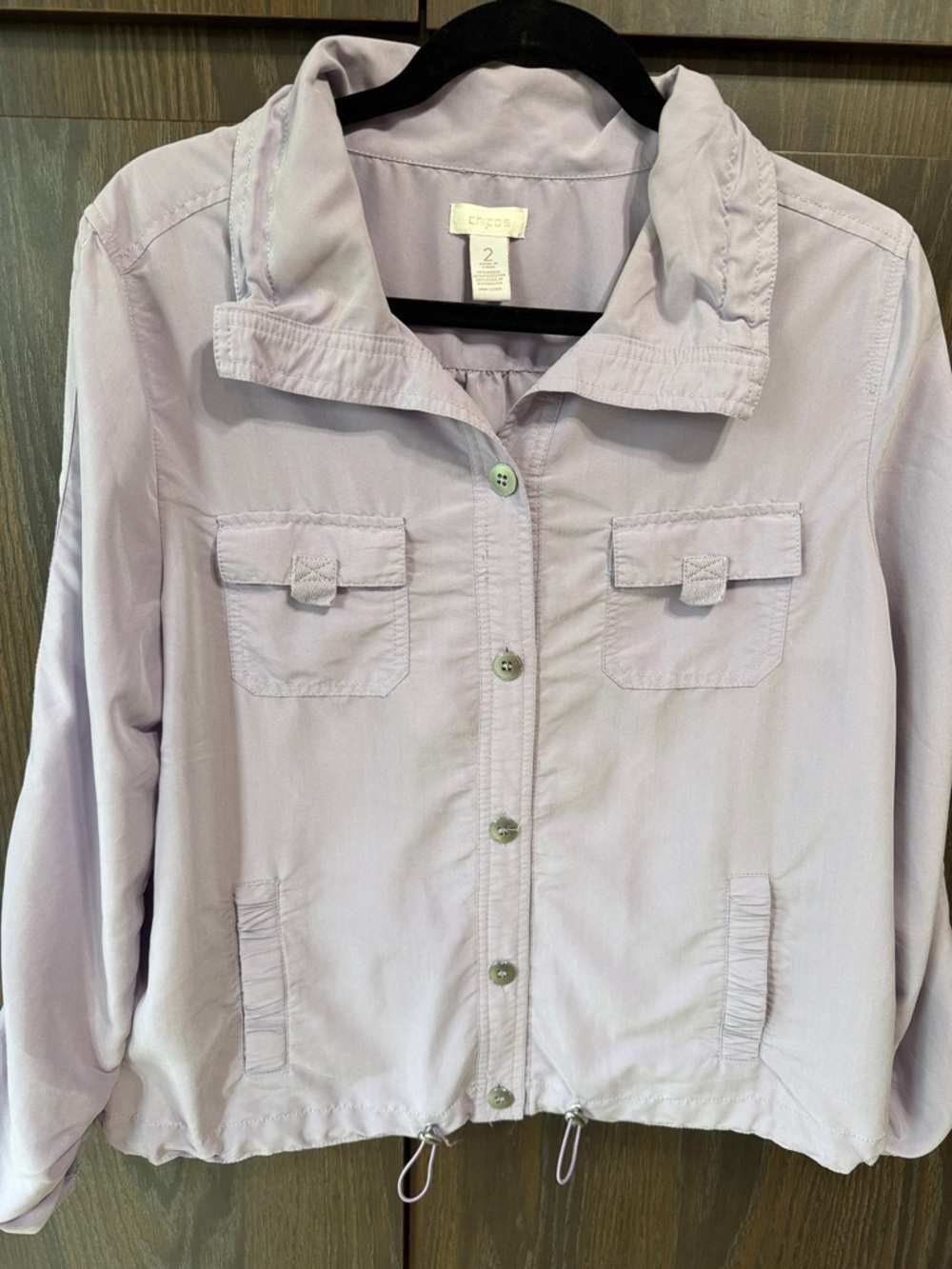 Chico's Light Purple Casual Jacket - Women's 12, Excellent Condition